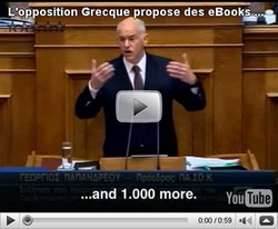 Georges Papandreou propose de remplacer les manuels des étudiants par des eBooks